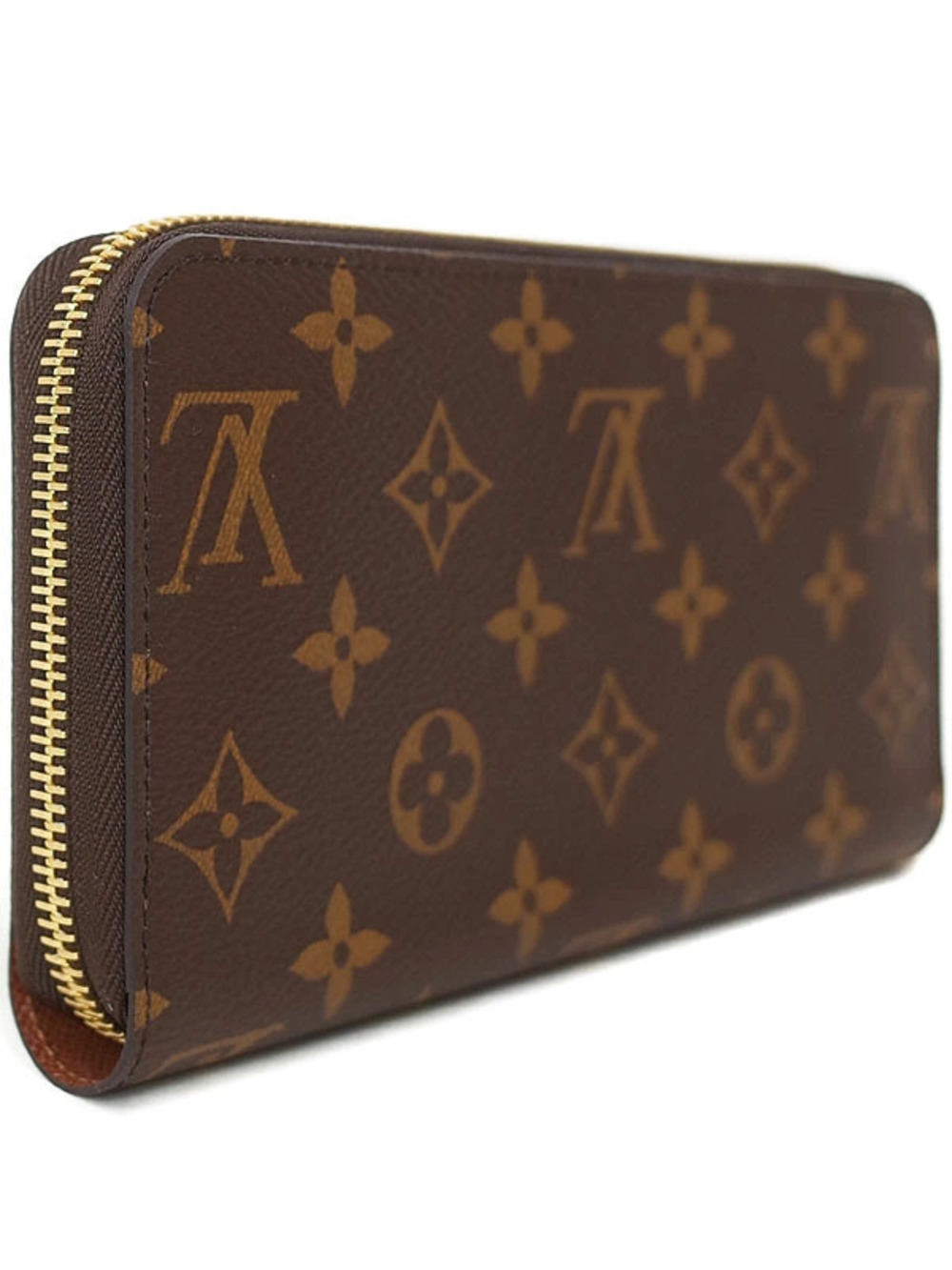 Louis Vuitton Long Monogram Zipper Round Wallet Zippy Brown